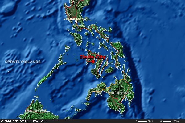 Map of Iloilo, Philippines