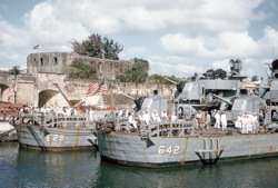 Abbot (DD 629) and Hale (DD 642) at Santo Domingo