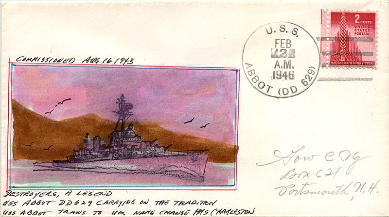USS Abbot envelope