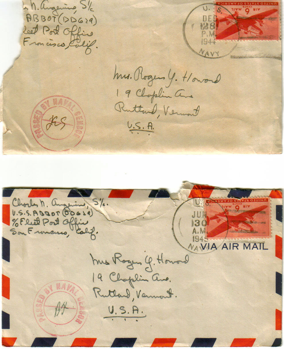 USS Abbot envelopes