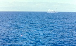 Expended dummy torpedo afloat