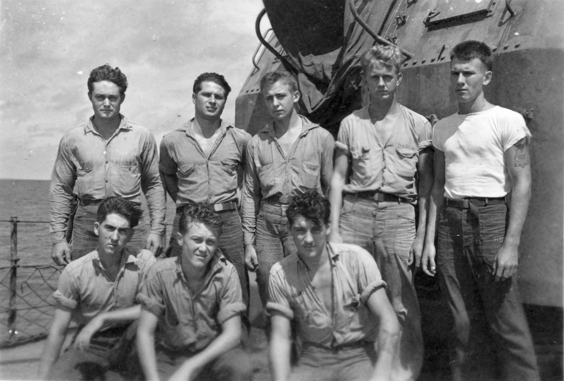 Gun # 51 Crew:<br>BACK ROW (L→R) W. Hamby, A. Pisapia, B. Bailey, J. Shannon, H. Muensterman. FRONT ROW (L→R) J. F. Richard, J. Cox, D. Fruedeman.