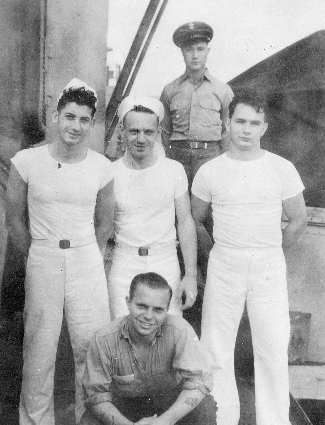 Supply Dept.<br>BACK: T. Perrin.<br>MIDDLE ROW (L→R) M. Horkman,W. Ball,V. Floyd.<br>FRONT: G. Ritenour.