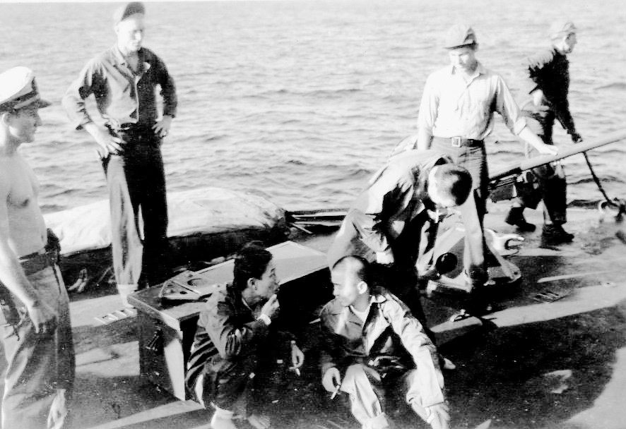 Jap prisoners on PT boat off Corregidor.<br>17FEB1945