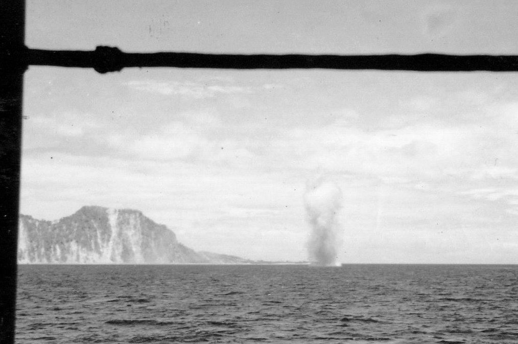 Mine exploding off Corregidor.