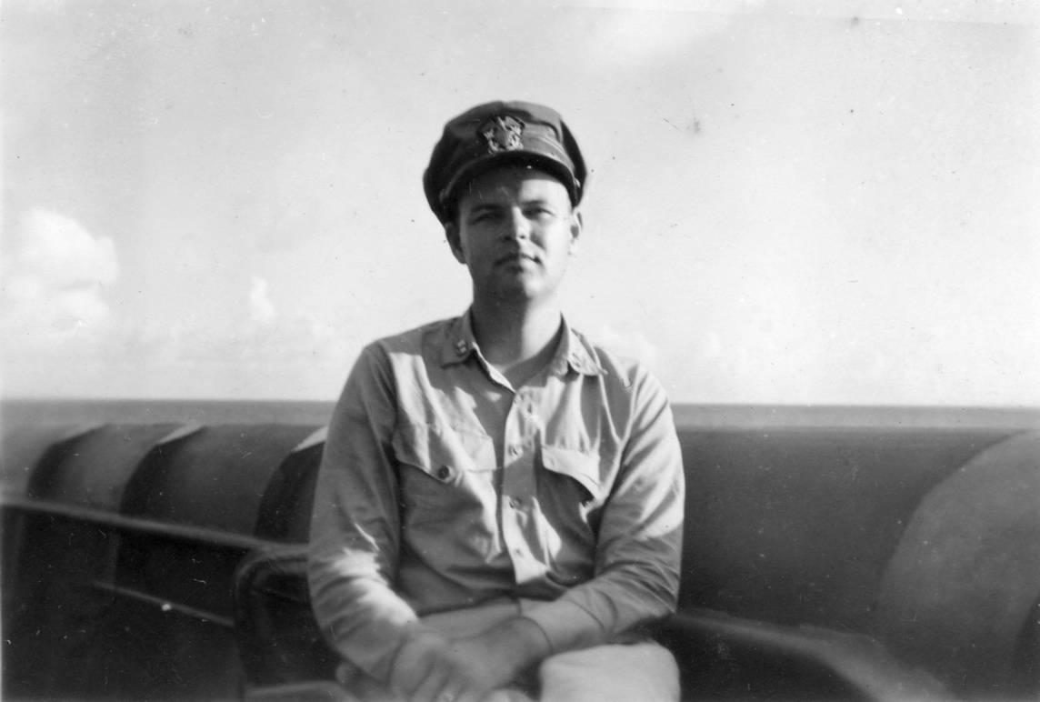 Lt. Walter Baranger.<br>Off Saipan, 1944.
