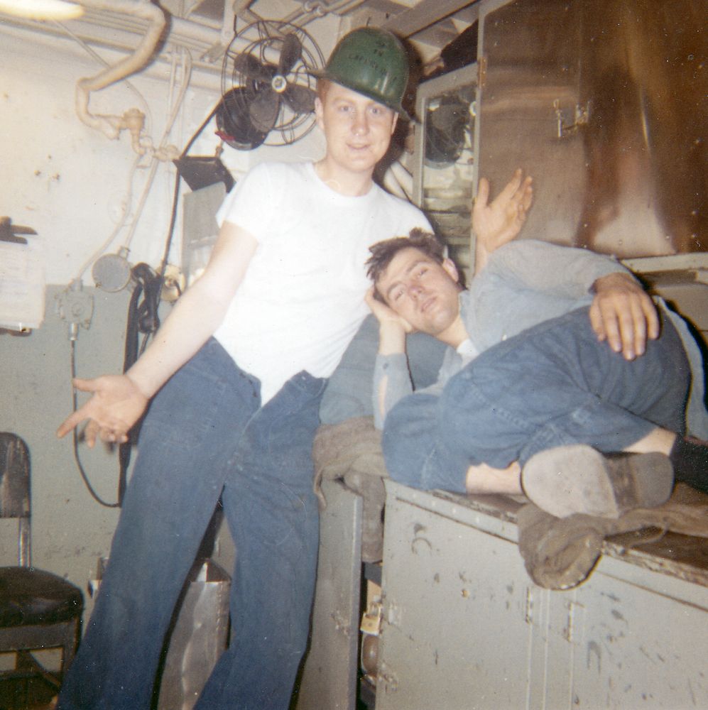  Frank Laffredo & Frank Ferraro in shipfitter shop