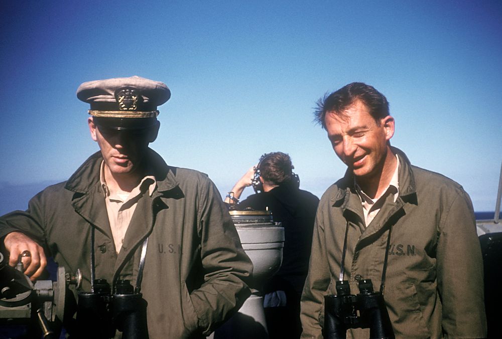 Lt.( j.g.)  Francis I.  Dowd and Cdr. Willard W. Deventer – our much-loved skipper.