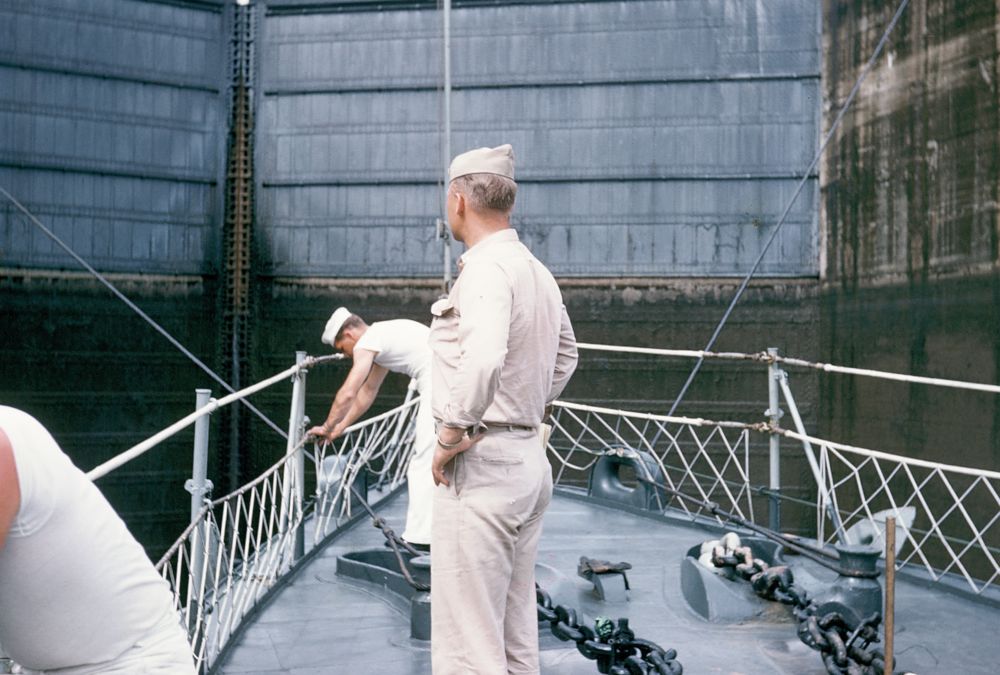 Westbound in Panama Canal 07JUN1954