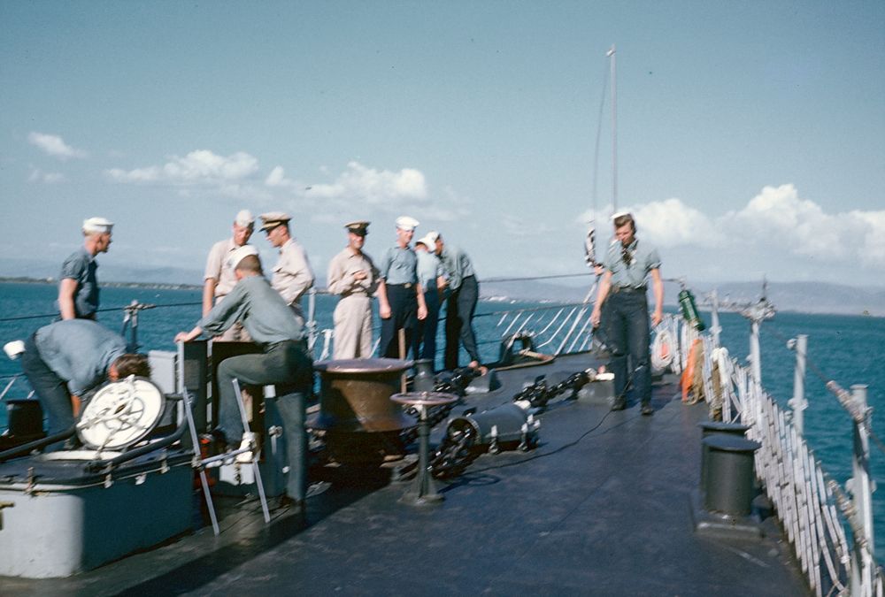  Bow view probably taken at Guantanamo Bay, Cuba, 1953